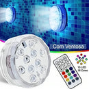 KIT LUMINARIAS DE PISCINA RG- Sem fio e com controle remoto.