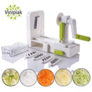 Fatiador Ralador Espiral para Legumes Frutas 5 Lâminas Aço Inox